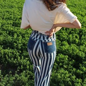Striped Womens Wrangler (Wanderer High Rise Flare)